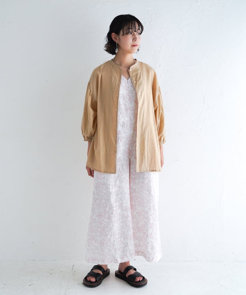 【kapuwa】手織りモスリンオーバーシャツ 綿100% ストライプ kapuwa】手織りモスリンオーバーシャツ 綿100% ストライプ