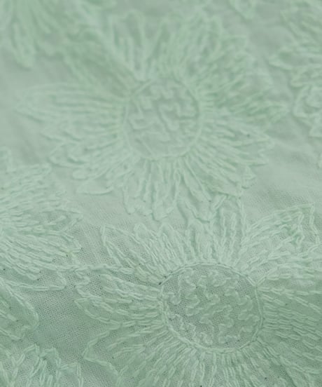 sunflower刺繍コットンワンピース
