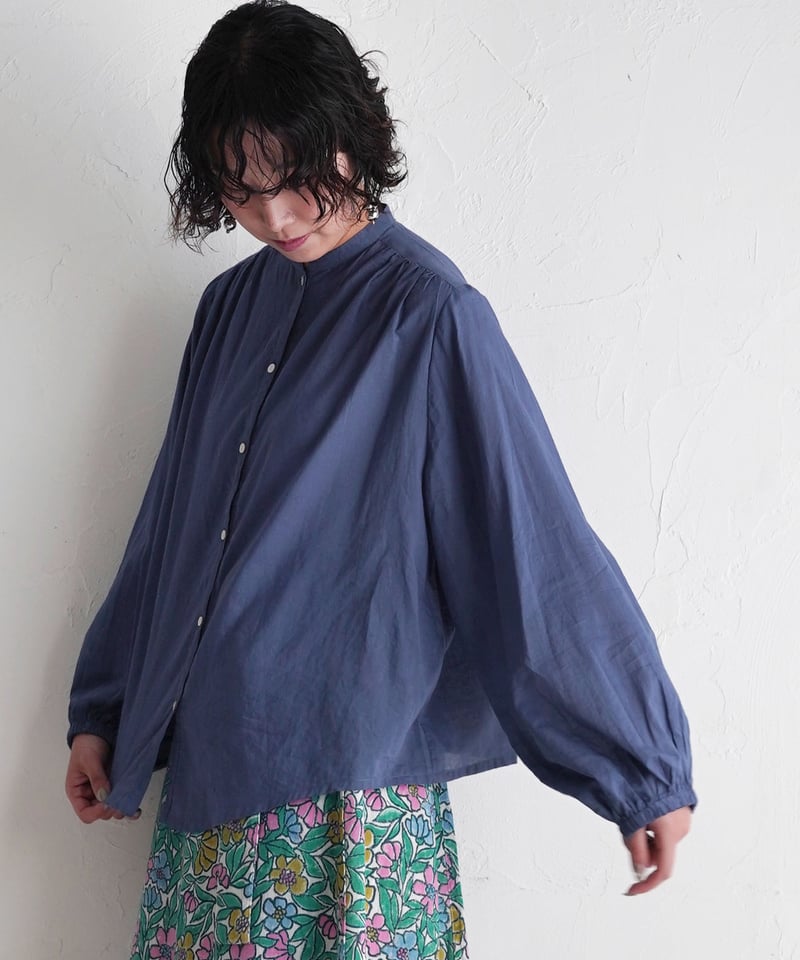 モスリンカディ マオカラーブラウス / 無地 | kapuwa