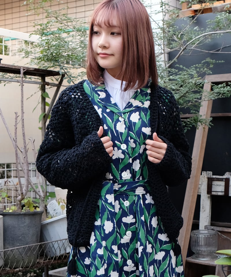 ハンドニットコットンカーディガン | kapuwa