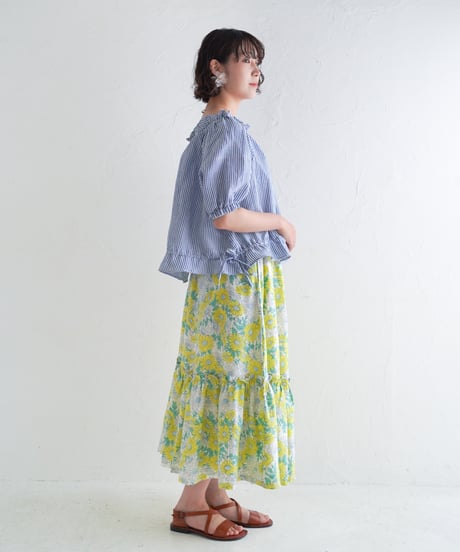Margaretコットンカディ一段スカート