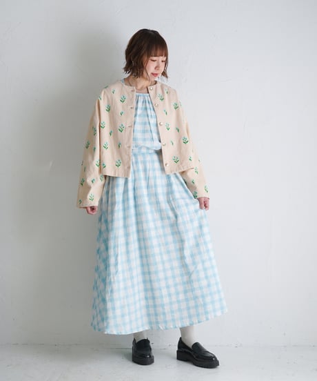 アリ刺繍コーデュロイジャケット