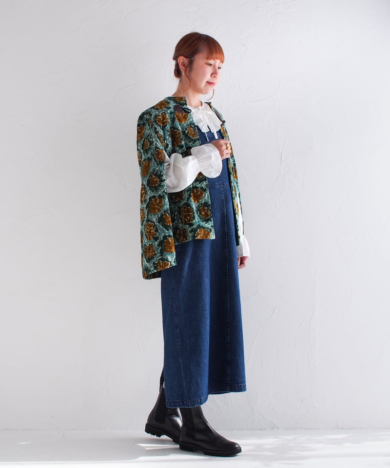 leaf peonyキルトベルベットジャケット | kapuwa