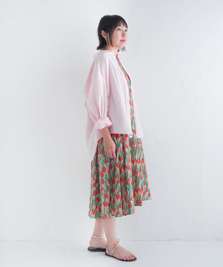 Tulip コットンカディモスリンAラインワンピース