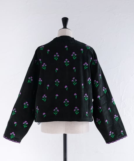 アリ刺繍コーデュロイジャケット