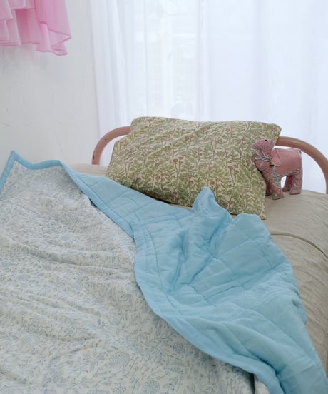 カンバディアキルト♡pastel blue single カンバディアキルト♡pastel blue single カンバディアキルト