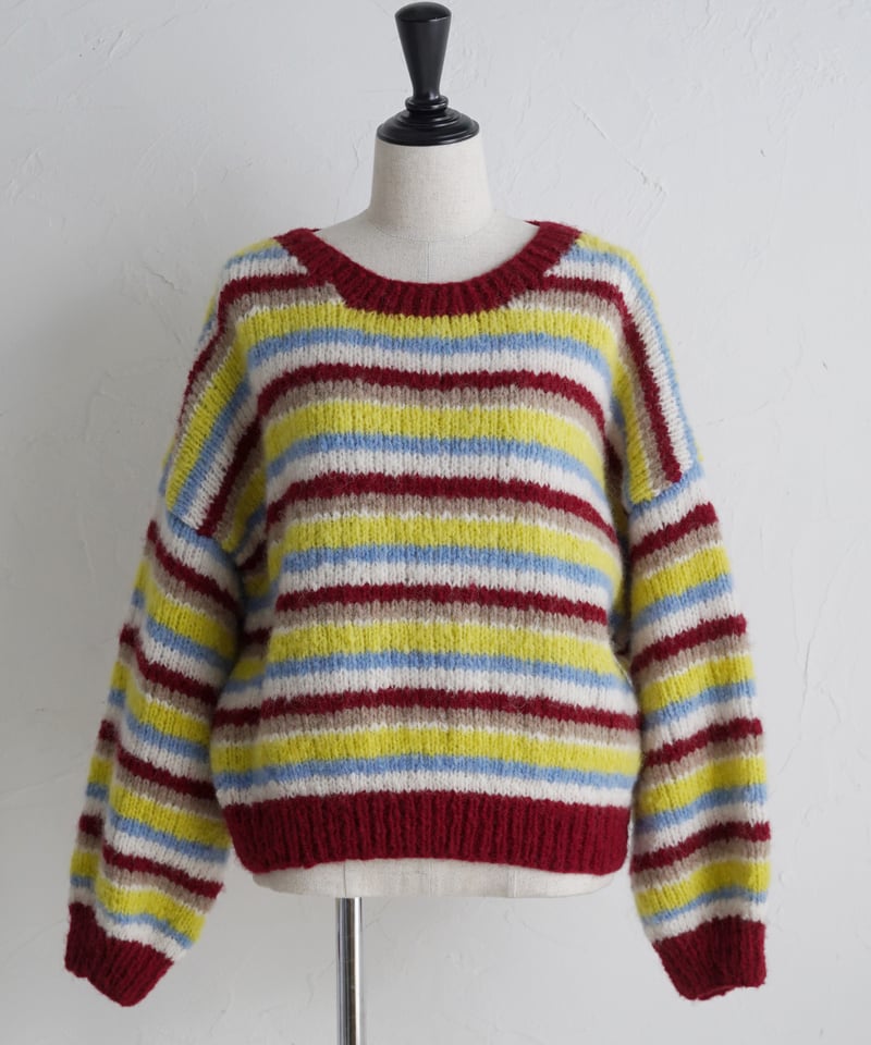 【KAPITAL】ウール ハンドニット ポップコーン編み ベレー ネイビー KAPITAL】ウール ハンドニット ポップコーン編み ベレー