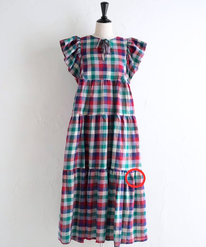 ARA-ARA】カディブロックチェックワンピース / red | kapuwa