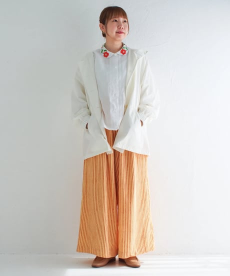 アリ刺繍Singリネンシャツ