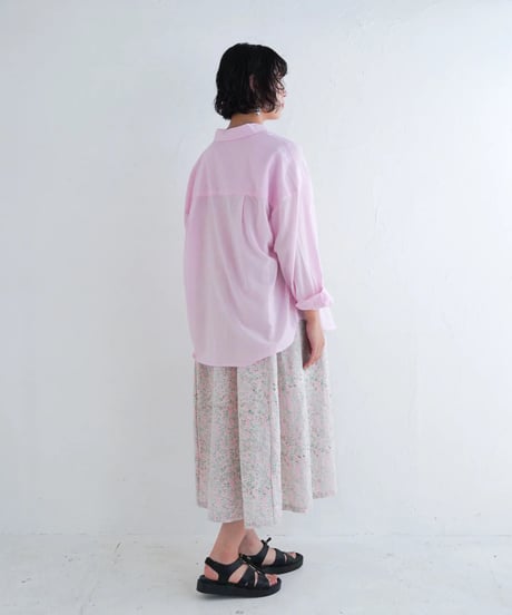 手織りモスリンオーバーシャツ