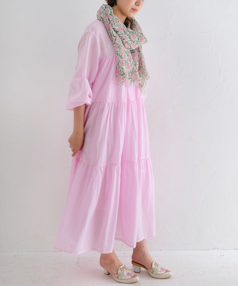 手織りモスリンティアードドレス | kapuwa