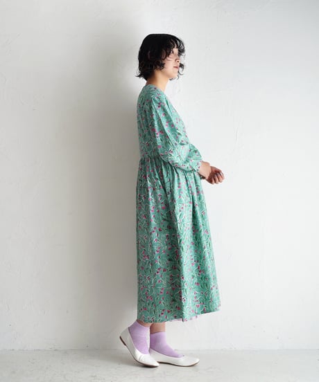 Branchコットンカディカシュクールワンピース