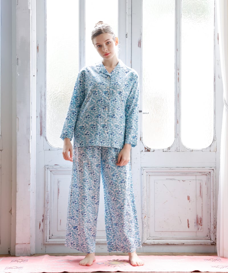 Tunic 花柄 コットン パジャマ2枚 Tunic 花柄 コットン パジャマ2枚 Tunic 花柄 コットン パジャマ2枚