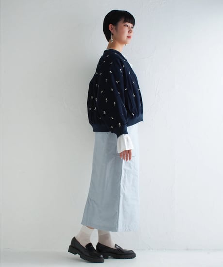 コットンポプリンストレートスカート