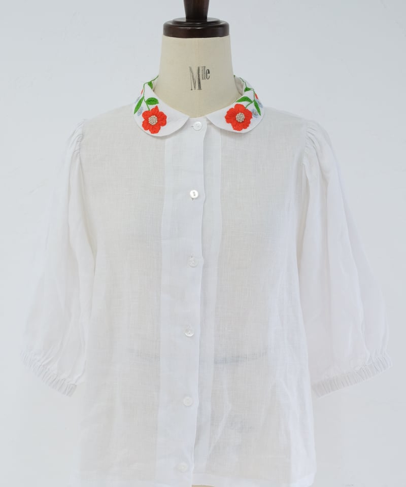 kapuwa あり刺繍 Sing リネンシャツ 長袖 ブラウス 麻 tp142701.jpg