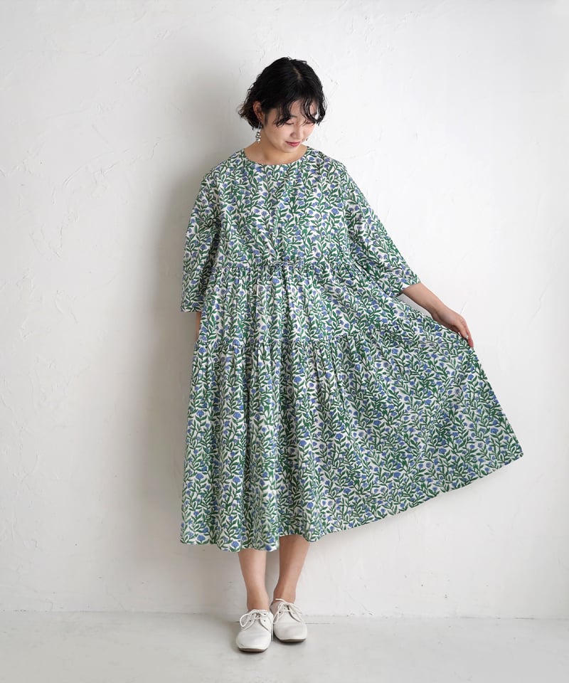 KAPUWA ティアードワンピース WILD FLOWER カディティアードワンピース | kapuwa