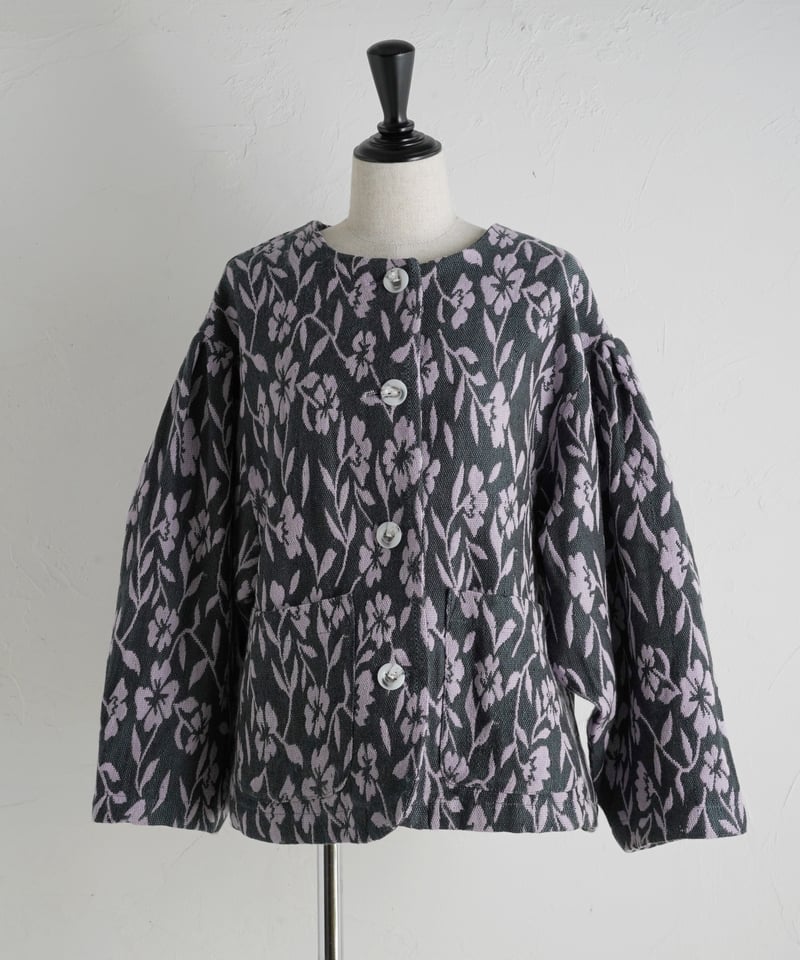 手織りジャガードフラワージャケット | kapuwa