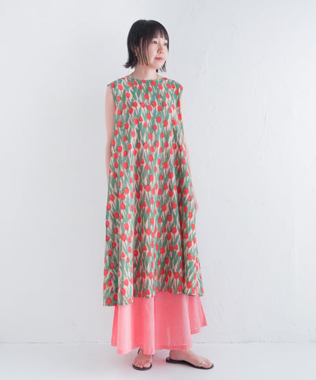 Tulip コットンカディモスリンAラインワンピース