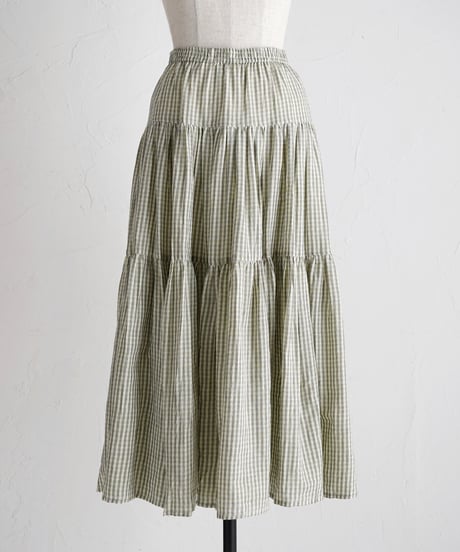 [ kapuwa] カプワ　モスリンカディティアードスカート モスリンカディティアードスカート | kapuwa