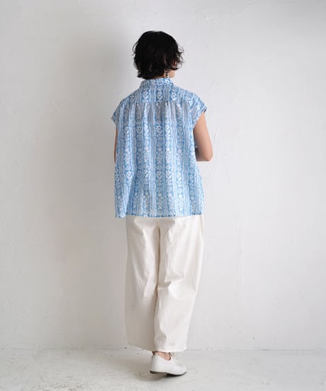 コットンポプリンワイドパンツ