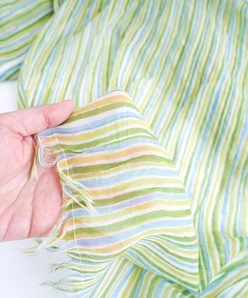 ストライプ コットンガーゼストール | kapuwa