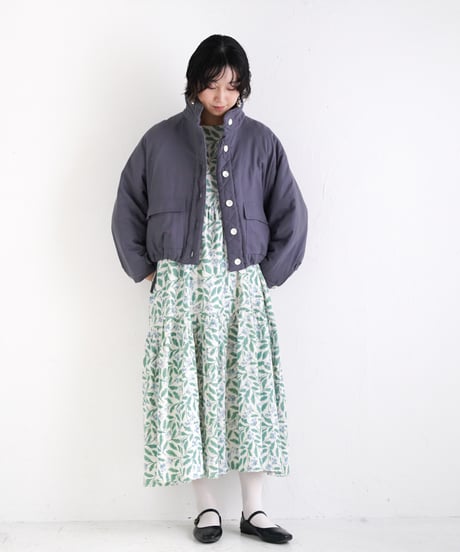 無地コットンモス中綿ジャケット