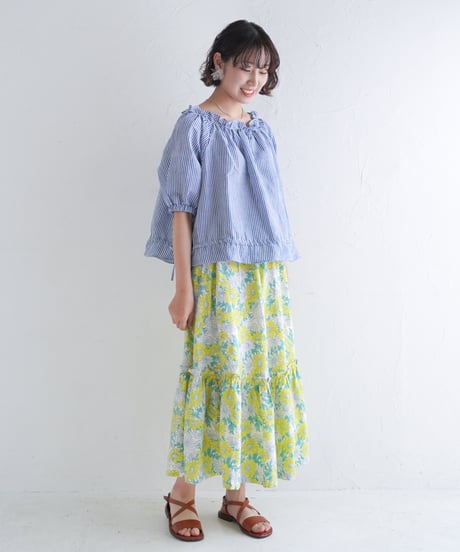 Margaretコットンカディ一段スカート