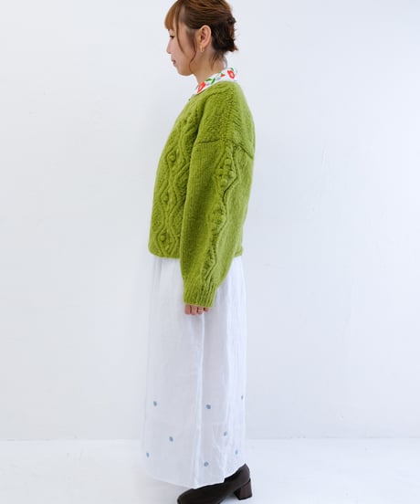 アリ刺繍Singリネンシャツ