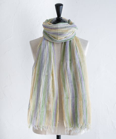 Multi stripeコットンガーゼストール