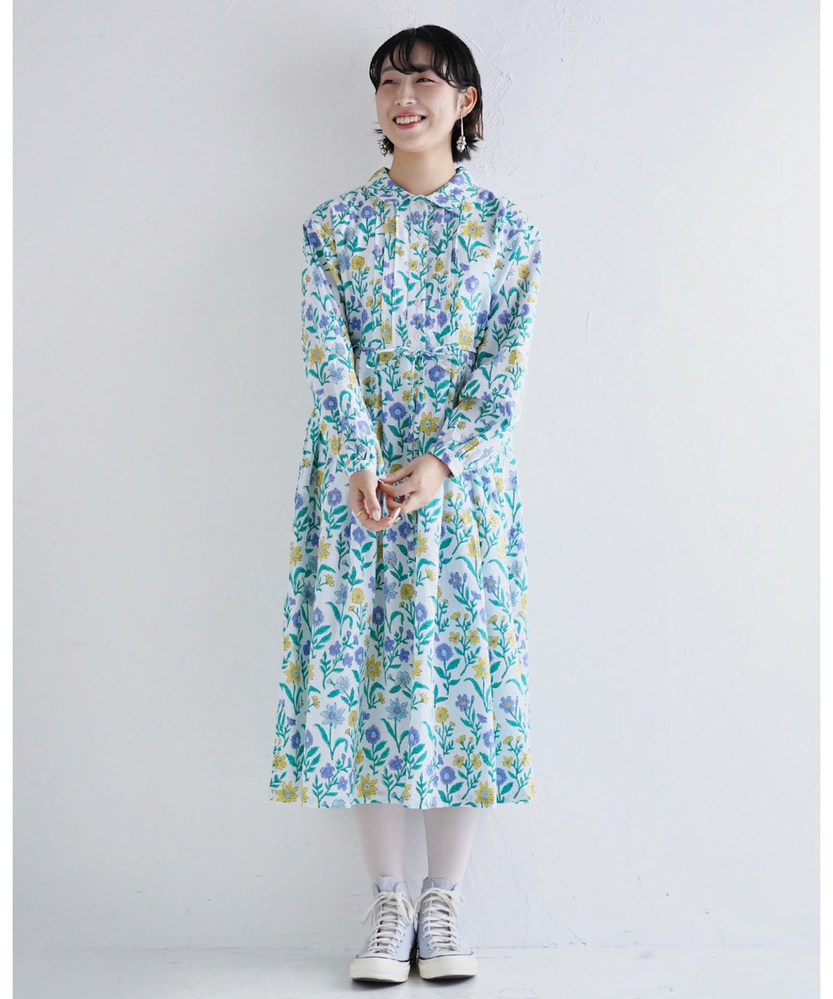 新品タグ付きKapuwa カディ花柄ワンピース 新品タグ付きKapuwa カディ花柄ワンピース