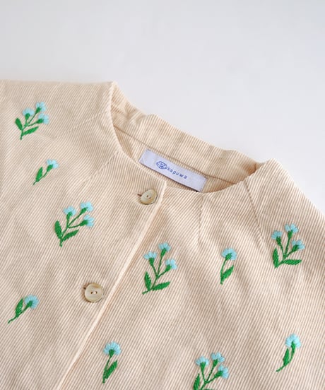 アリ刺繍コーデュロイジャケット