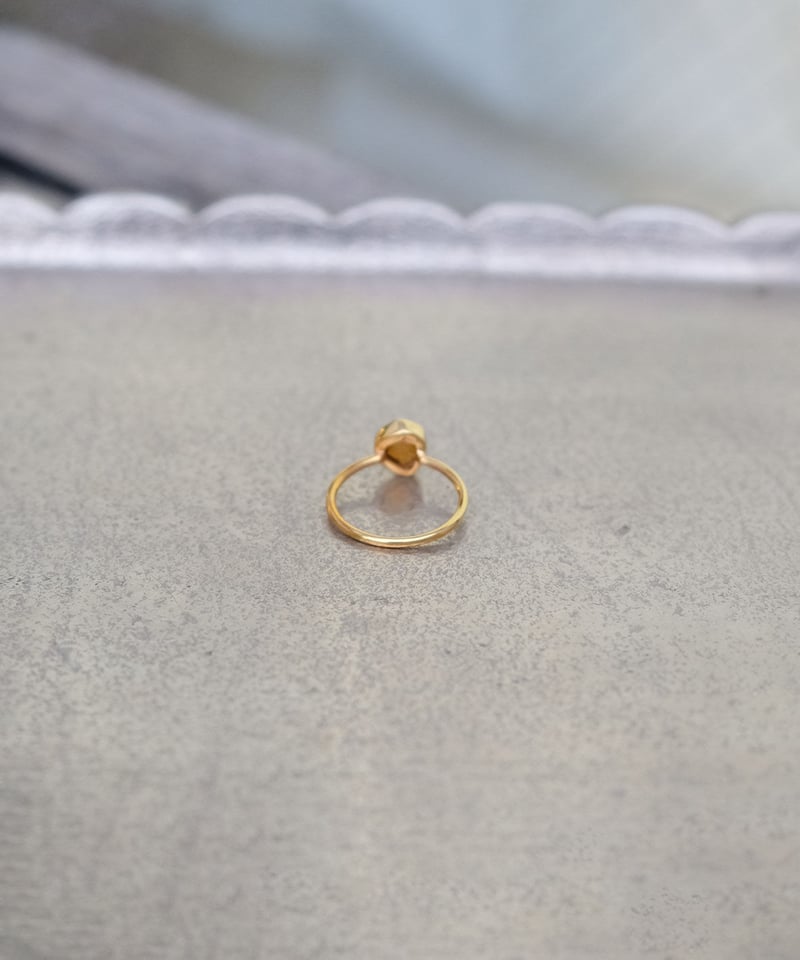 天然石リング イエロートルマリン / ゴールドリング | kapuwa