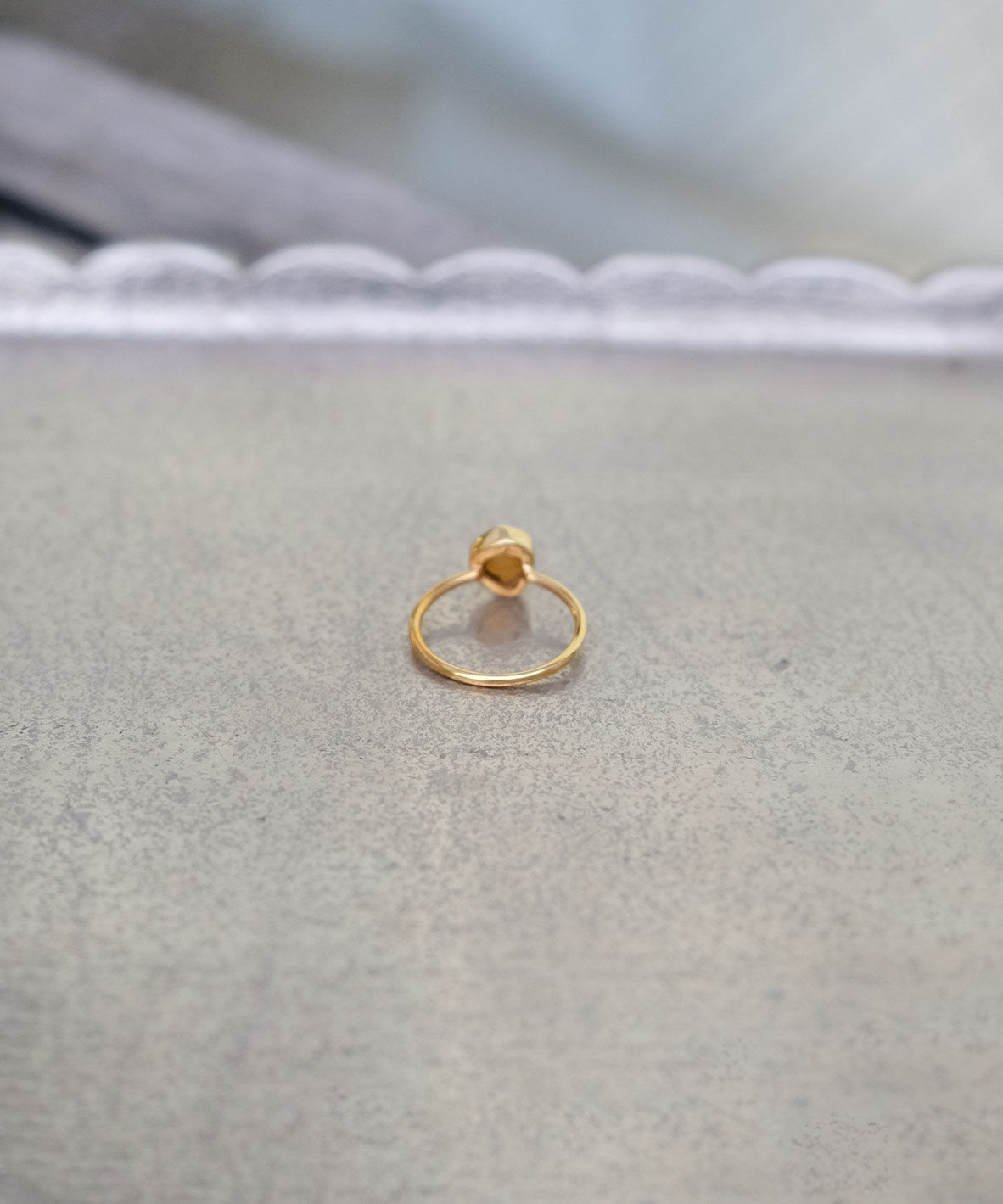 天然石リング イエロートルマリン / ゴールドリング | kapuwa