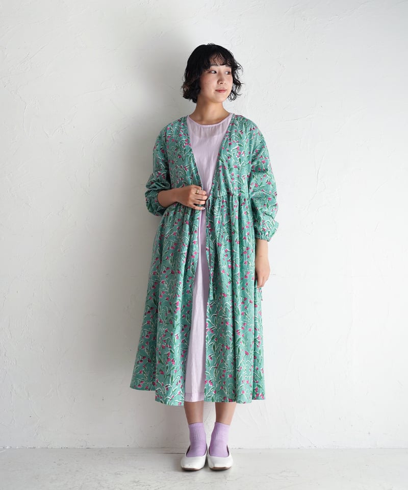 Branchコットンカディカシュクールワンピース | kapuwa
