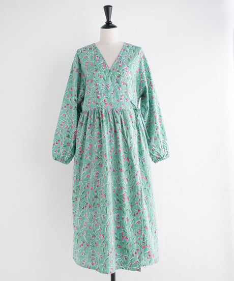 Branchコットンカディカシュクールワンピース