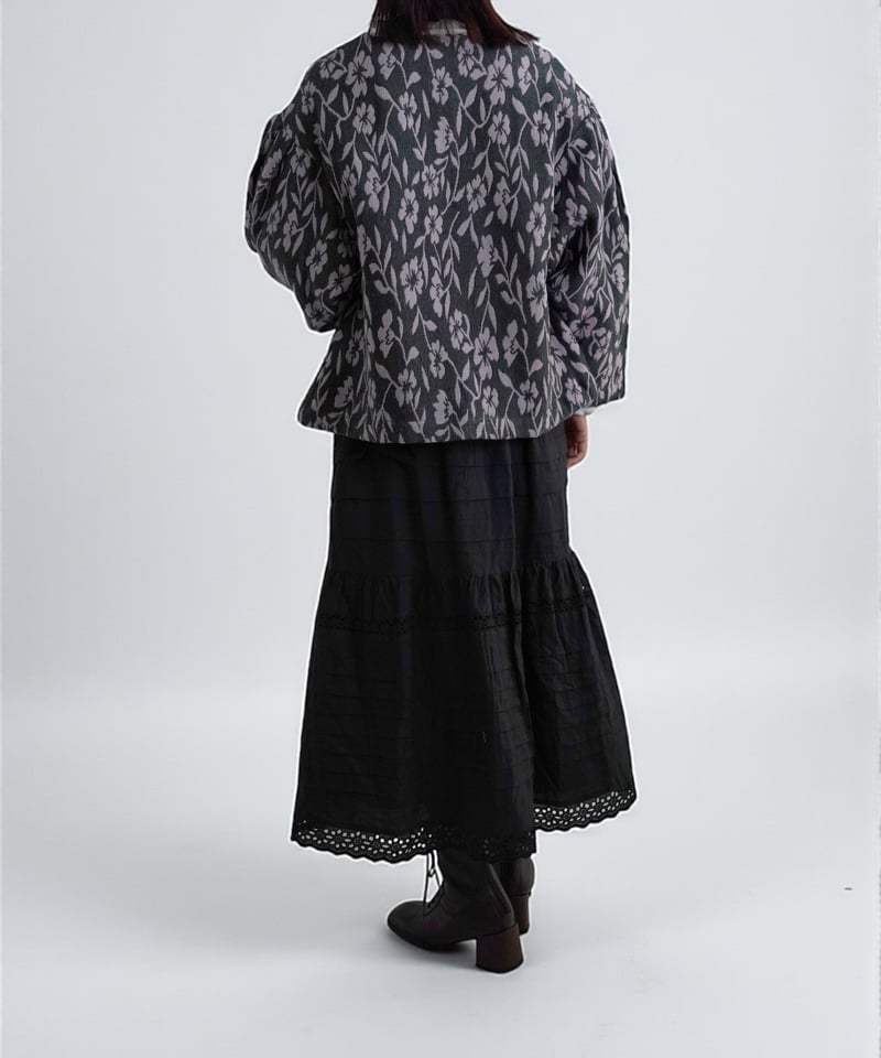 45R ハケ目ジャガードフラワーコート 45R ハケ目ジャガードフラワーコート 【公式通販】