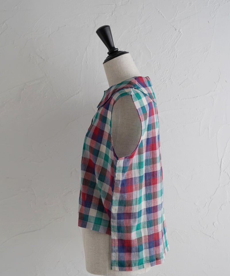 カディブロックチェックブラウス | kapuwa