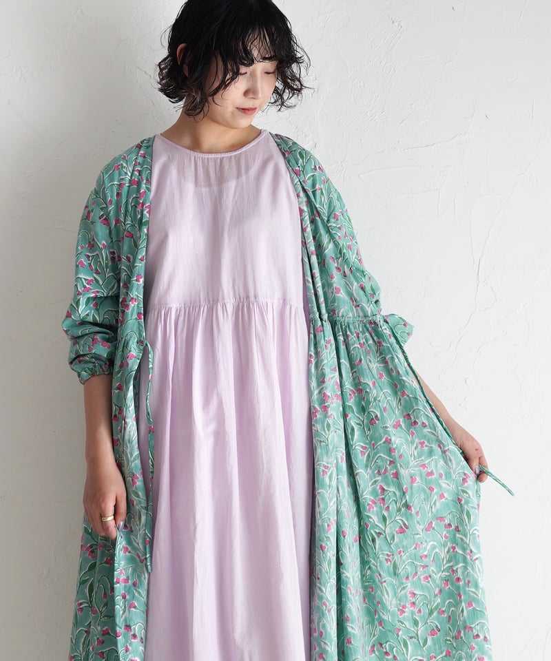 Branchコットンカディカシュクールワンピース | kapuwa