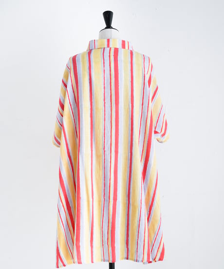 Multi stripeカディシャツチュニック