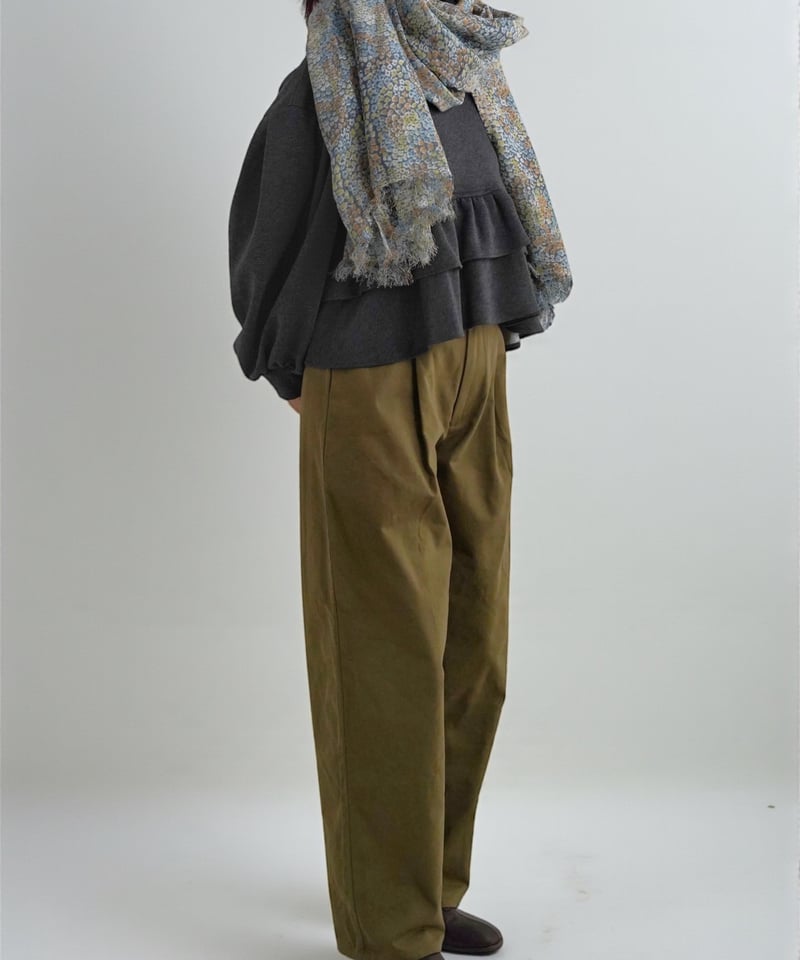 裏毛ぺプラムギャザープルオーバー | kapuwa