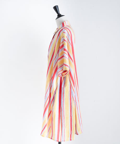 Multi stripeカディシャツチュニック