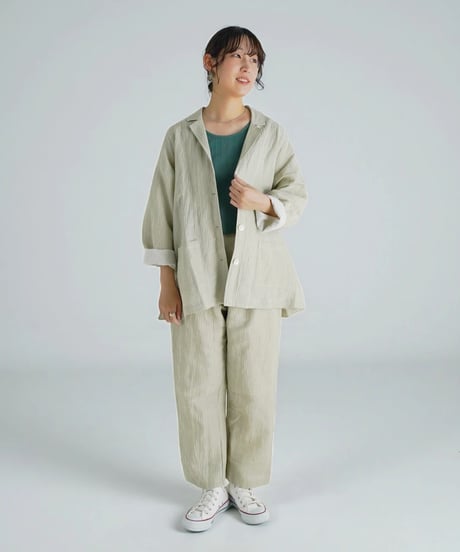 先染め細ストライプカディジャケット