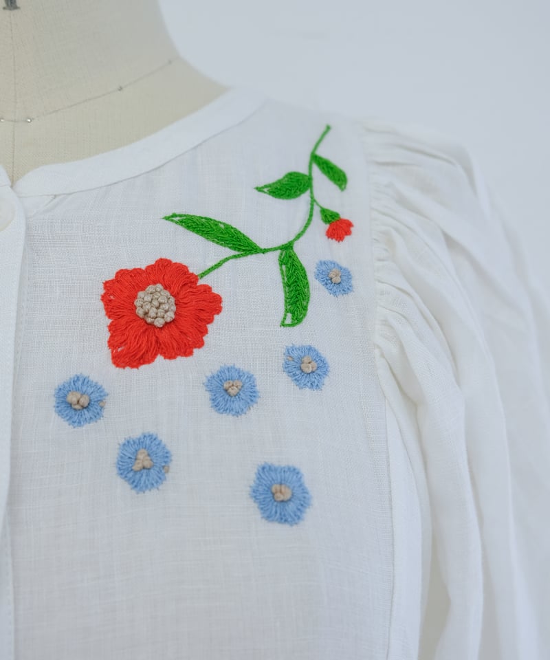 アリ刺繍Singリネンワンピース | kapuwa