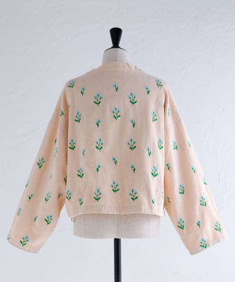 アリ刺繍コーデュロイジャケット