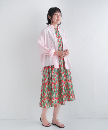 Tulip コットンカディモスリンAラインワンピース