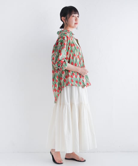 Tulip コットンカディモスリンオーバーブラウス