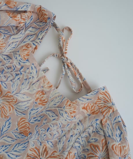 Floral コーデュロイワンピース