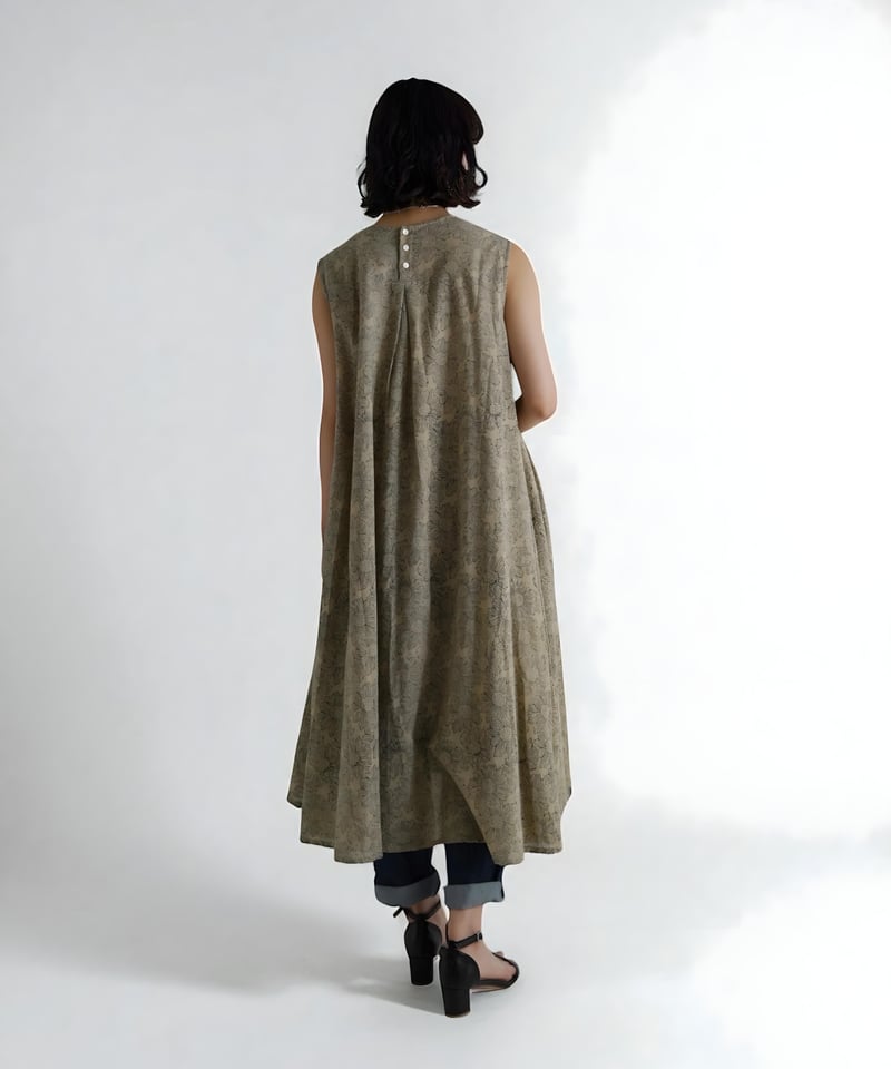 Sunflowerコットンカディワンピース | kapuwa