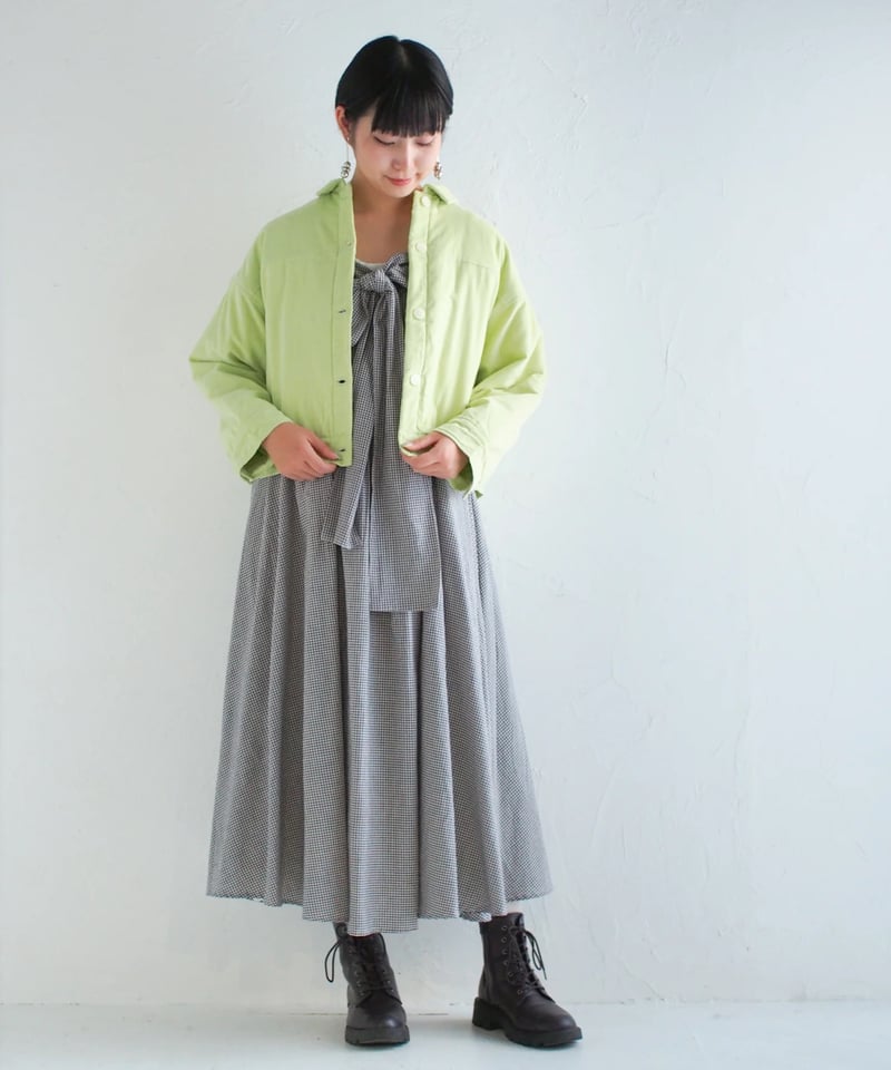 先染めチェックカディコットンワンピース | kapuwa