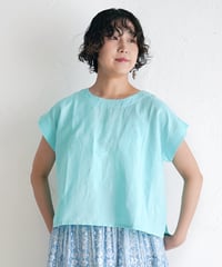 手織りコットンリネンプルオーバー